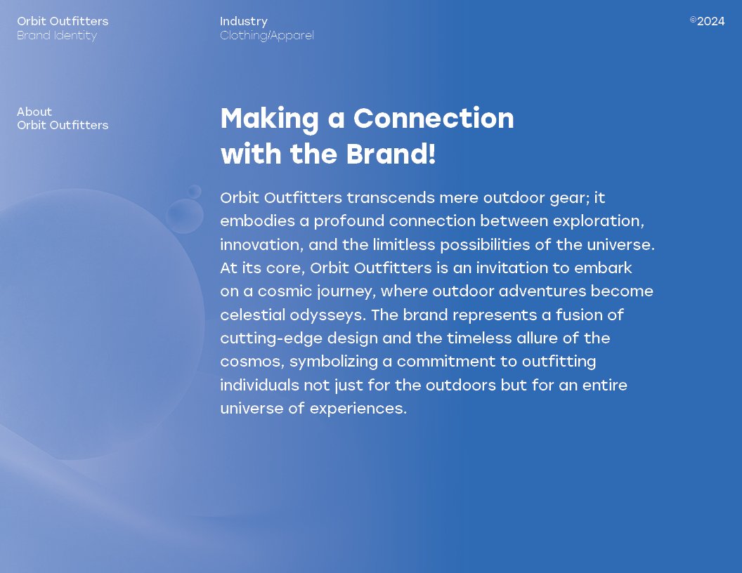 Orbit Outfitters UI/UX mockups
