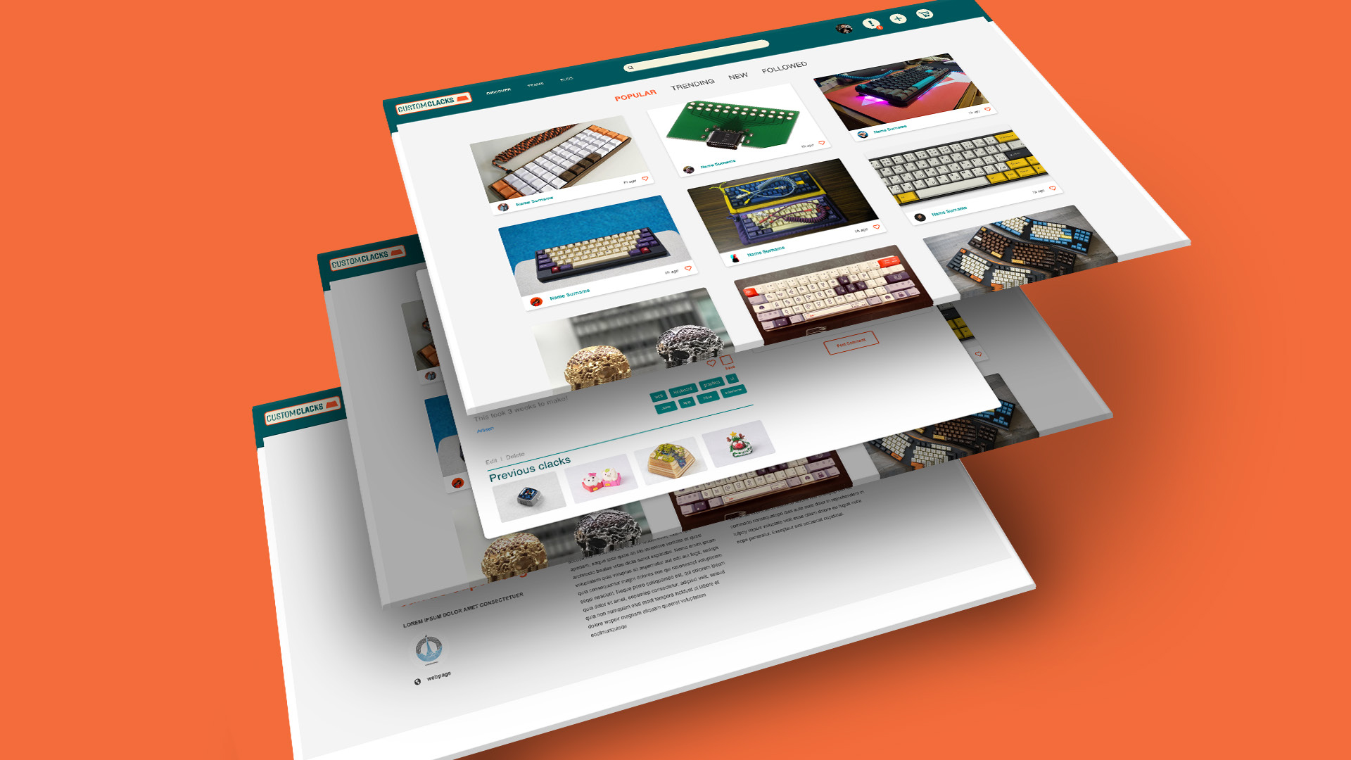 screen shots of app